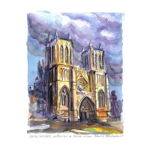 Bristol Cathedral watercolour