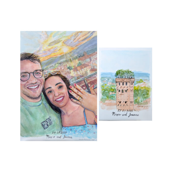Custom portrait Original Watercolour Painting - Image 7