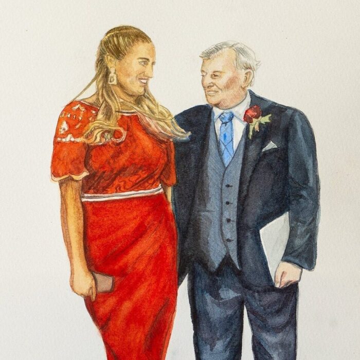 Custom Watercolour portrait of a couple from photo - Image 7