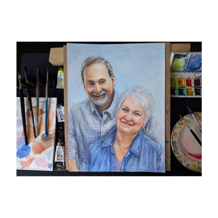 Custom portrait Original Watercolour Painting - Image 8