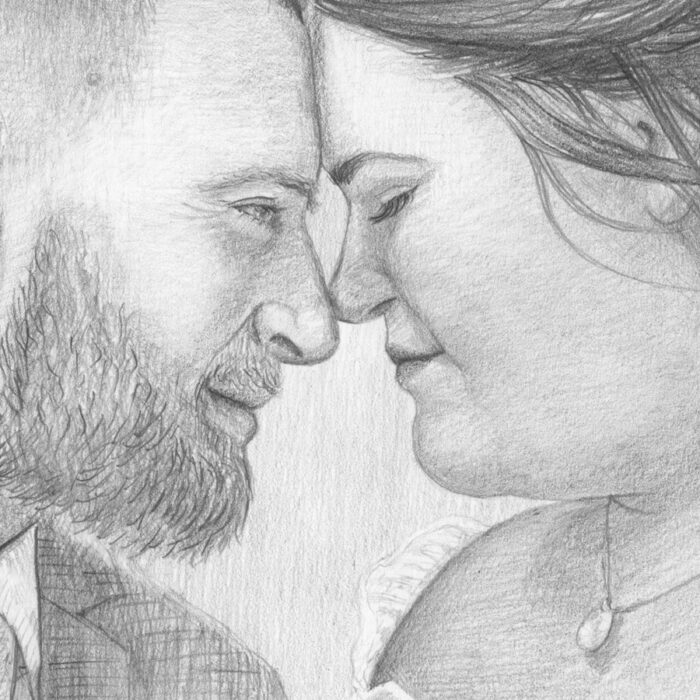 Custom portrait Original Pencil drawing: graphite or charcoal - Image 3