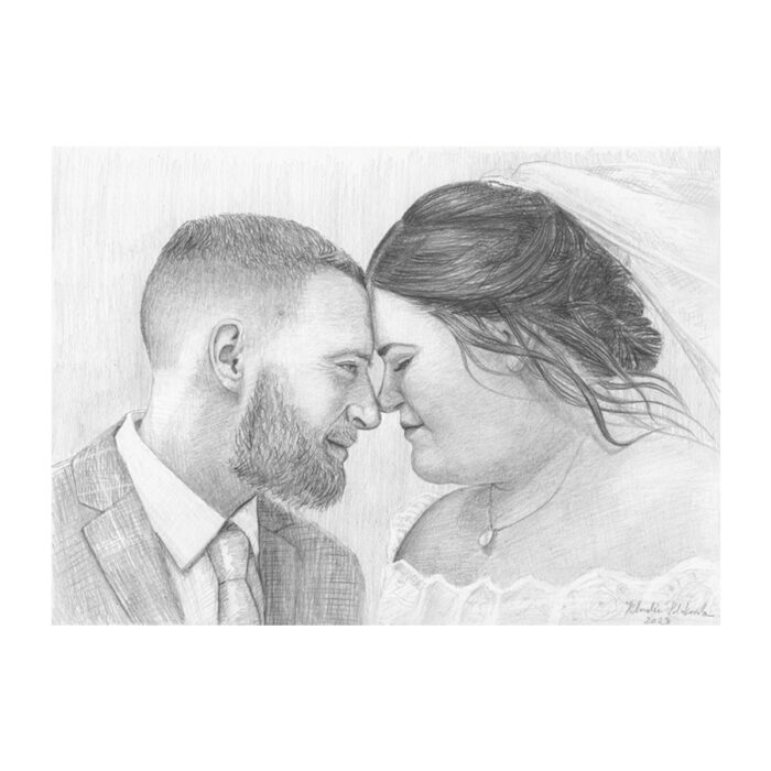 Custom portrait Original Pencil drawing: graphite or charcoal - Image 2