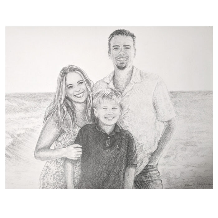 Custom portrait Original Pencil drawing: graphite or charcoal - Image 6
