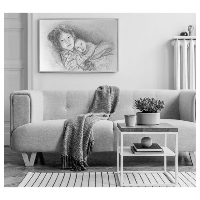 Custom portrait Original Pencil drawing: graphite or charcoal - Image 7