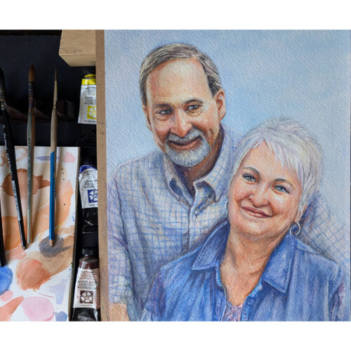 Custom portrait Original Watercolour Painting