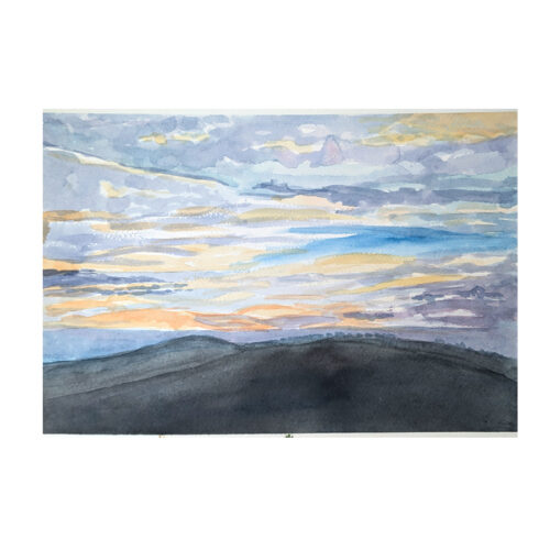 Original Mountains Landscape Watercolour